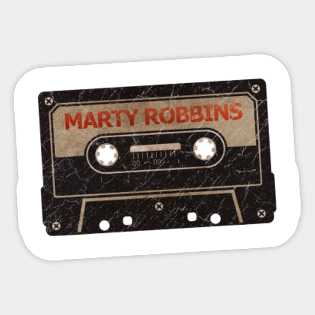 Marty Robbins Cassette Tape Vintage Sticker by ryno80maniac